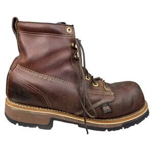 Thorogood American Heritage Brown Leather Safety Toe Work Boot Size 9.5 D